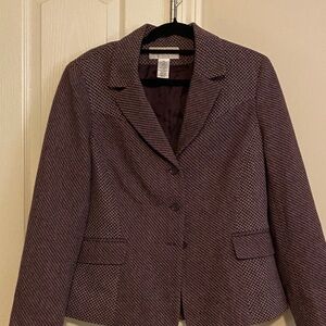 Jones Wear Houndstooth Wool Blend Jacket